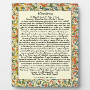 Plaque Photo Desiderata Florentine Classique