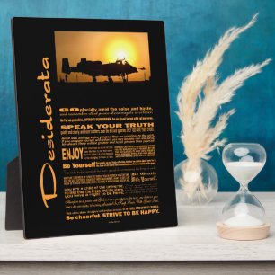 Plaque Photo Desiderata Poem Desiderata A-10 Thunderbolt