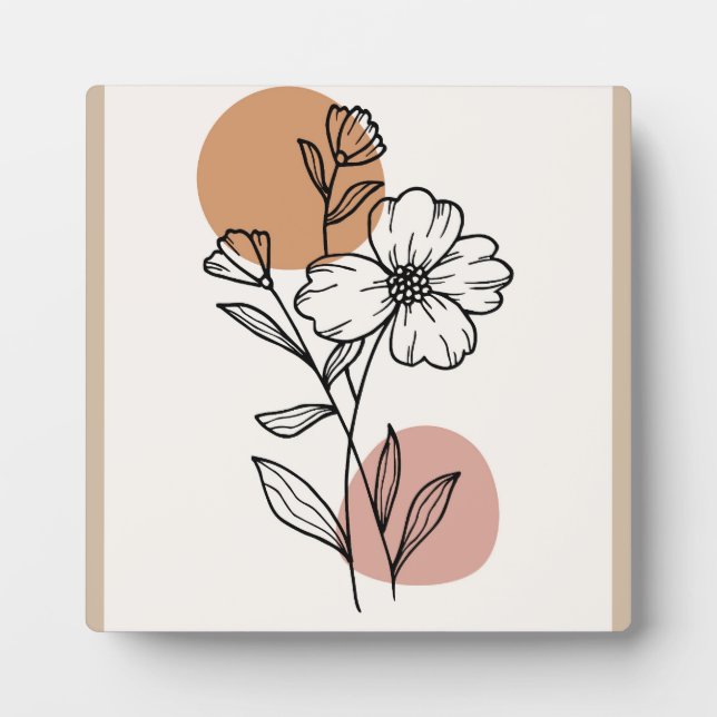 Plaque Photo Design boho moderne et tendance (Devant)