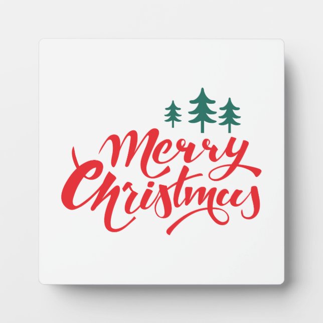 Plaque Photo Design de Noël avec arbres (Devant)