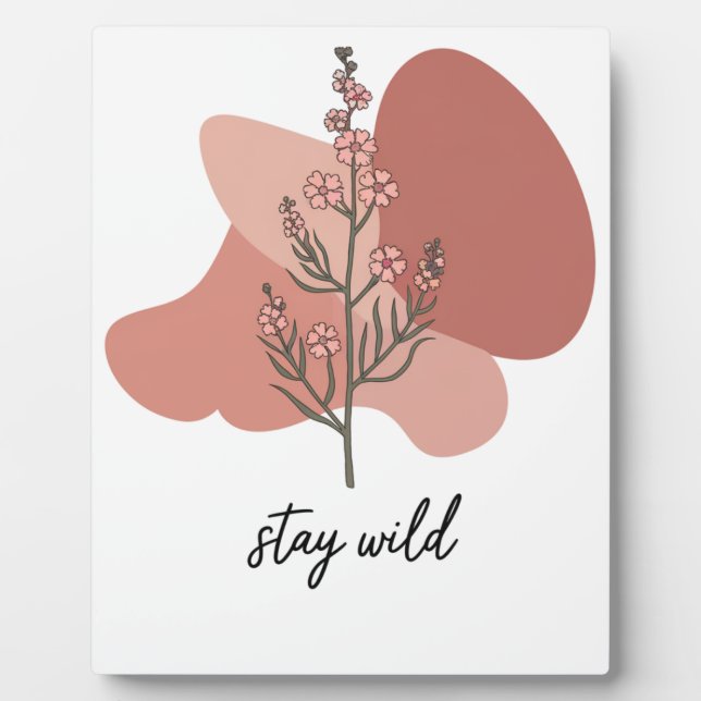Plaque Photo Design floral sauvage (Devant)