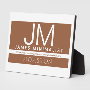 Plaque Photo Design minimaliste professionnel moderne Marron