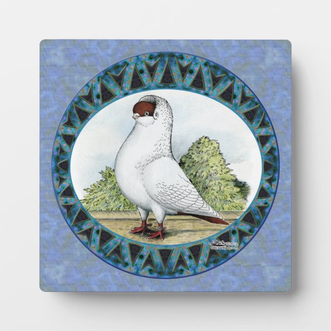 Plaque Photo Design Red Casque Pigeon (Devant)
