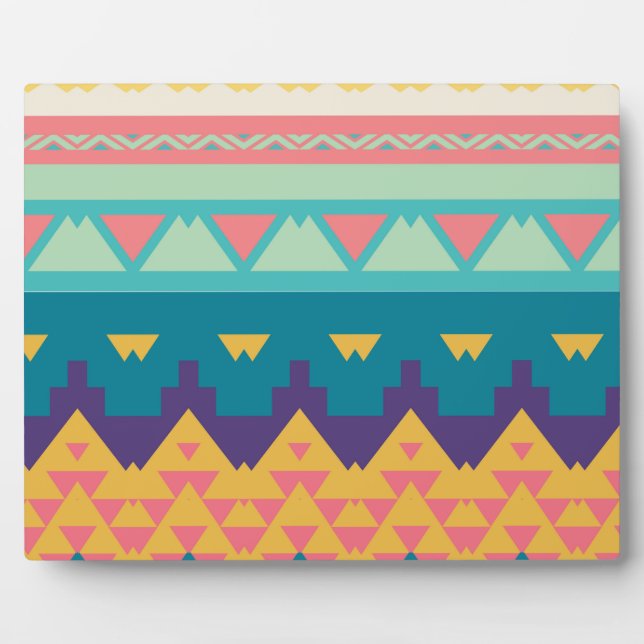 Plaque Photo Design tribal pastel (Devant)