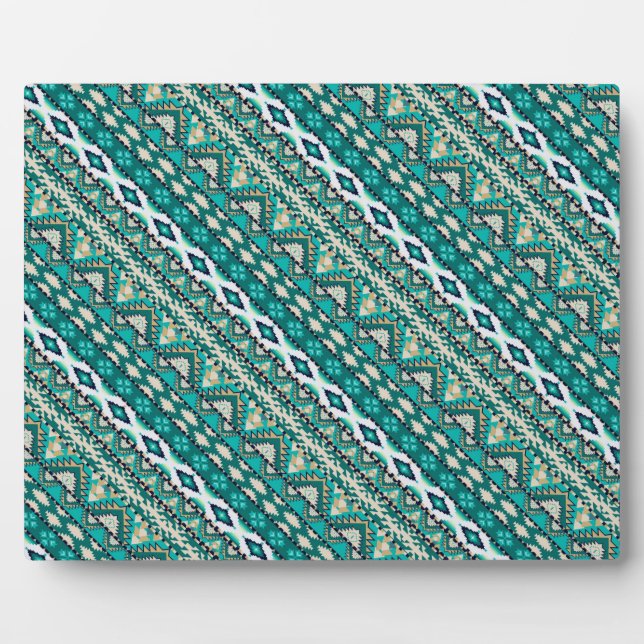 Plaque Photo Design vert doux design motif aztèque (Devant)
