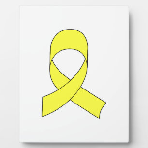 Plaque Photo Dessin à ruban jaune