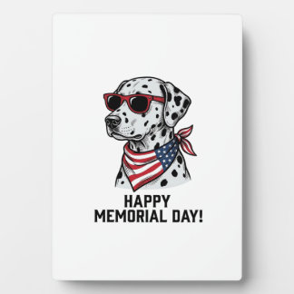 Plaque Photo Dessin de chien dalmate patriotique pour le jour d