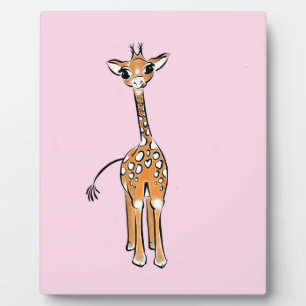Plaque Photo Dessin de girafe, animaux de safari