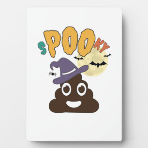 Plaque Photo Dessin de Poo Spooky Halloween Humour de Salle de