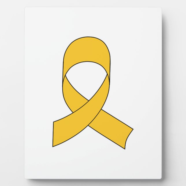 Plaque Photo Dessin du ruban or (Devant)