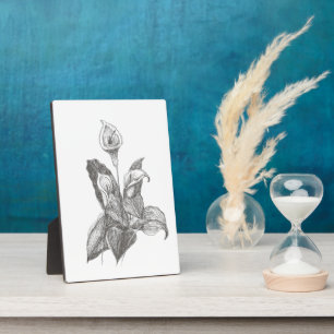 Plaque Photo Dessin Peace Lily