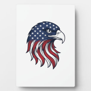 Plaque Photo Dessin vectoriel de drapeau d'aigle patriotique po
