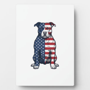 Plaque Photo Dessin vectoriel de gravure vintage de Pit Bull pa