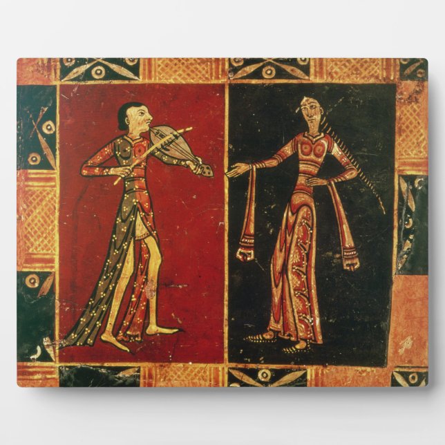 Plaque Photo Détail d'une poitrine mariage représentant un musi (Devant)