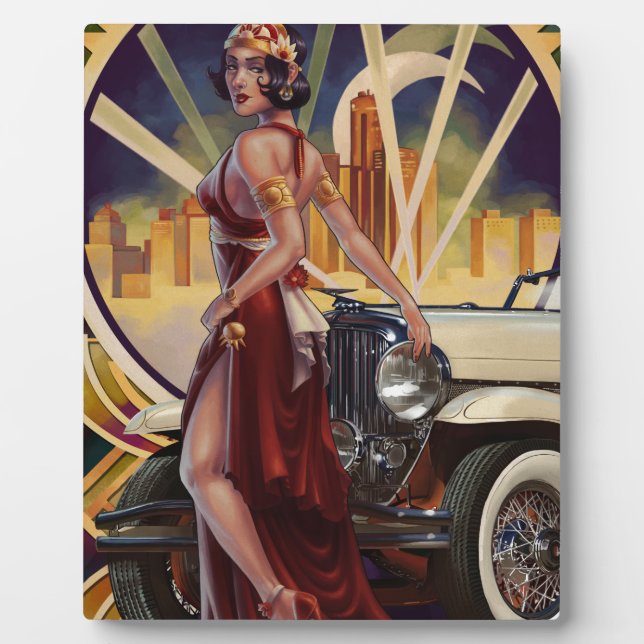 Plaque Photo Detroit, Michigan | Ville automobile (Devant)