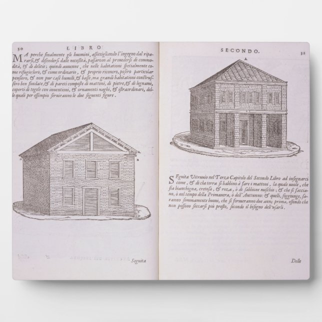 Plaque Photo Development of Housing, from 'Della Architettura', (Devant)