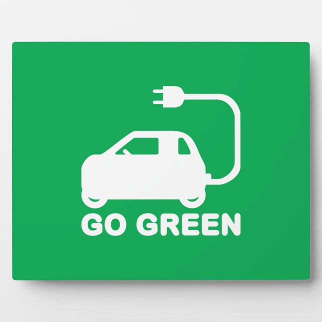Plaque Photo Devenez écolo ~ Conduite de voitures électriques (Devant)