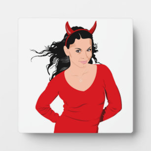 PLAQUE PHOTO DEVIL GIRL