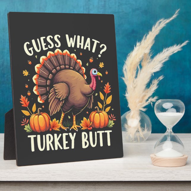 Plaque Photo Devinez Quoi ? Turquie Mais Thanksgiving Drôle (Côté)