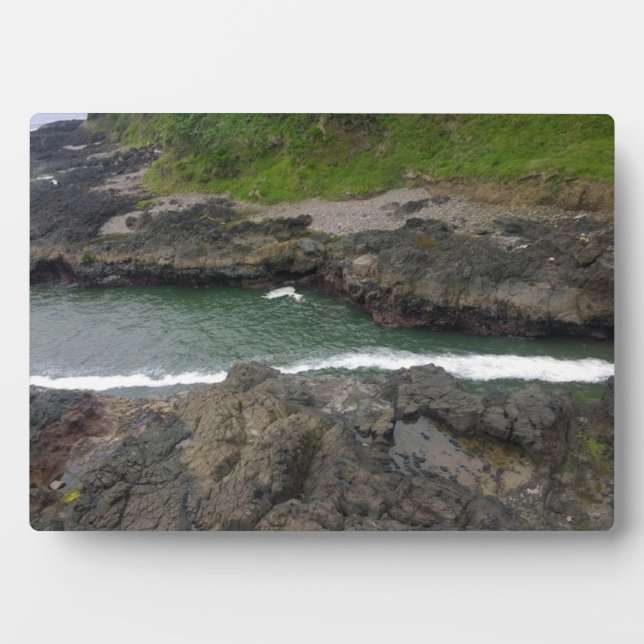 Plaque Photo Diable's Churn, Cape Perpetua, OR (Devant)