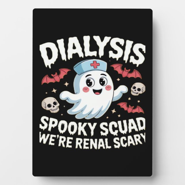 Plaque Photo Dialyse Éffrayante Squad Renal Halloween Néphrolog (Devant)