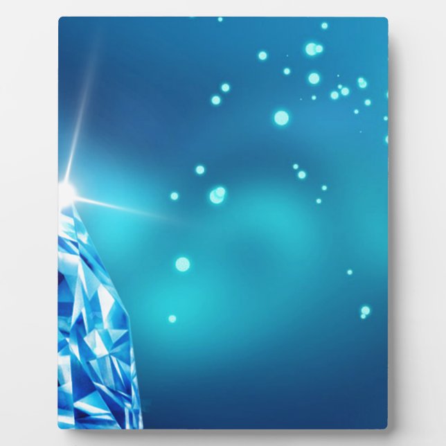 Plaque Photo diamant bleu (Devant)