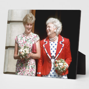 Plaque Photo Diana-Barbara Bush