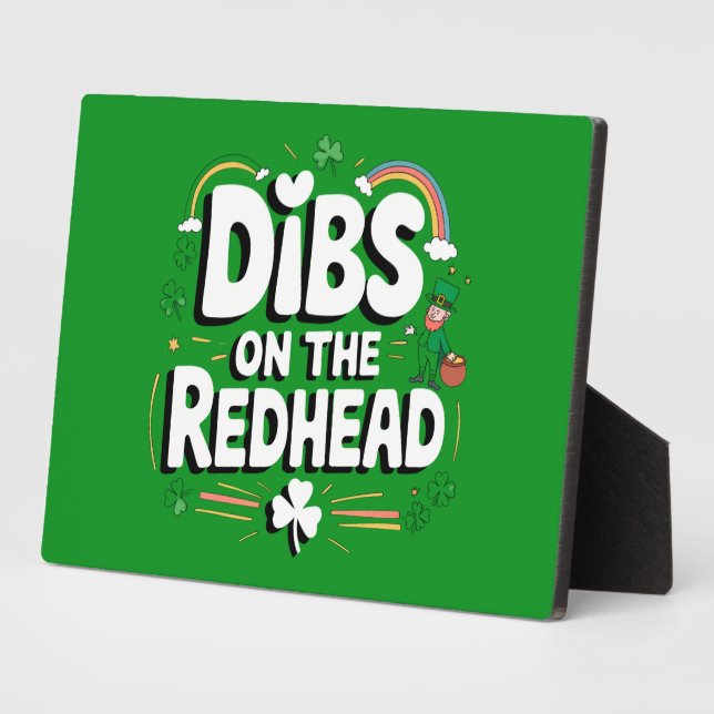 Plaque Photo Dibs On The Redhead Funny St Patrick's Day (Côté)