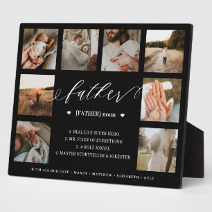 Plaque Photo Dictionnaire Père Définition 8 Photo Collage noir