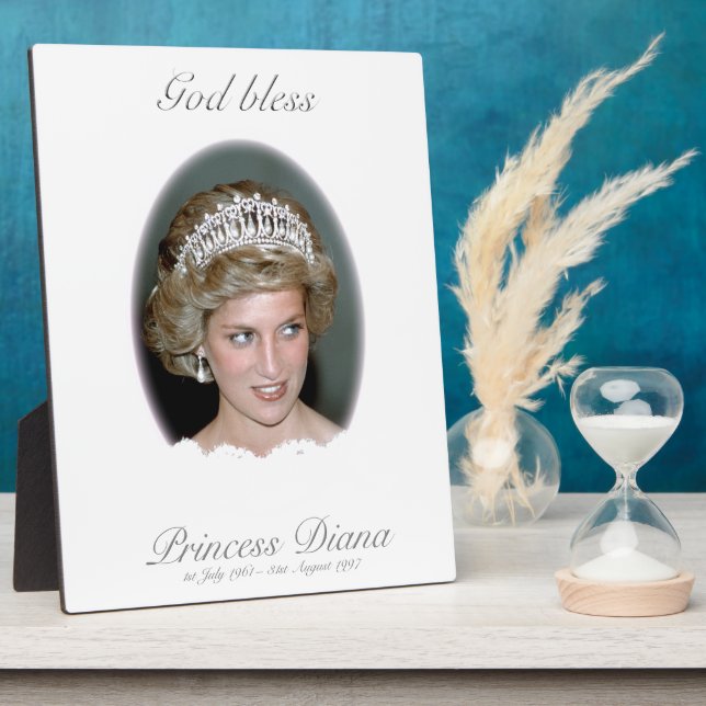 Plaque Photo Dieu Béni Princesse Diana - Souvenir (Côté)