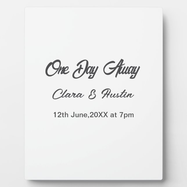 Plaque Photo dîner de répétition Un jour avant la nuit précédan (Devant)