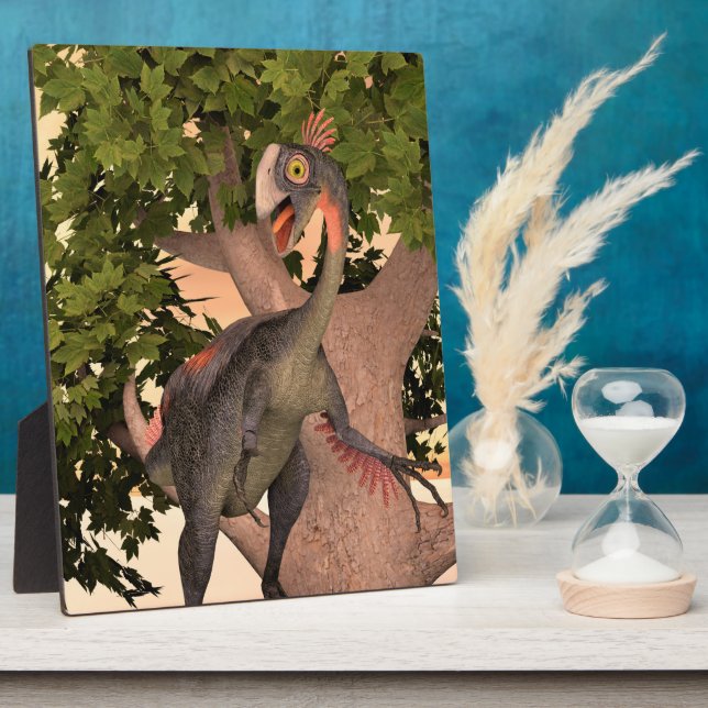 Plaque Photo Dinosaur Gigantoraptor (Côté)