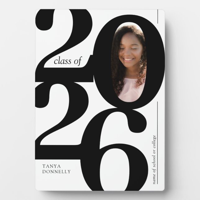 Plaque Photo Diplômé en photographie typographique 2025 (Devant)