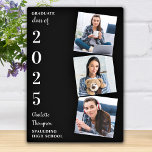 Plaque Photo Diplômé Keepsaké Cadeau 3 Photo Graduation<br><div class="desc">Célébrez votre diplômé et offrez un cadeau personnalisé avec cette plaque de graduation de collage photo personnalisée. Cette plaque de collage photo diplômée unique est un souvenir précieux. Customisez avec 3 de vos photos préférées d'études supérieures ou collégiales, et personnalisez avec l'année de diplôme, nom, lycée ou collège. Visitez notre...</div>