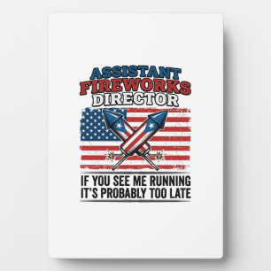 Plaque Photo Directeur adjoint de feux d'artifice T-shirt patri