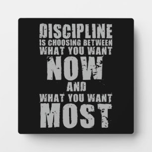 Plaque Photo DISCIPLINE - Mots motivants