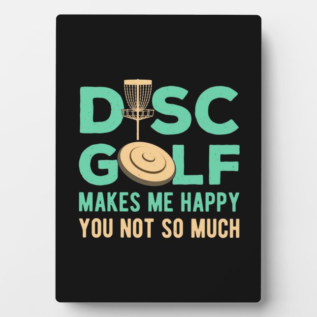 Plaque Photo Disk Golf Me Rend Heureux (Devant)