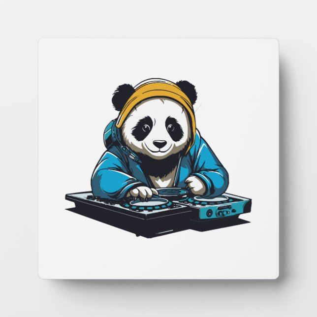 Plaque Photo DJ Kawaii Panda (Devant)