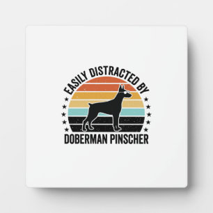 Plaque Photo Doberman Pinscher Graphique de T-shirt Vintage Sun