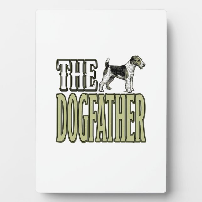 Plaque Photo Dog Father Terrier Vintage Engraving Shirt Design_ (Devant)