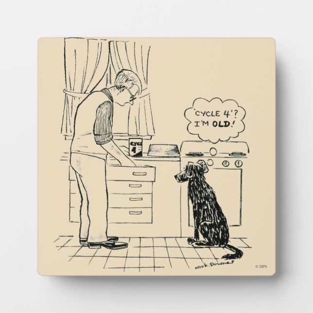 Plaque Photo Dog Getting Older (Devant)