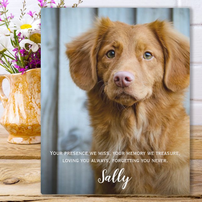 Plaque Photo Dog Memorial Gift- Pet Loss Keepsake- Dog Sympathy (Créateur téléchargé)