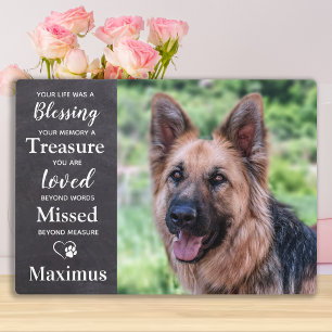 Plaque Photo Dog Pet Memorial Gift- Pet Sympathy Gift- Pet Loss
