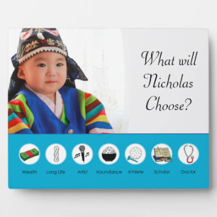 Plaque Photo Doljabi Doljanchi Dol Korean 1st First birthday