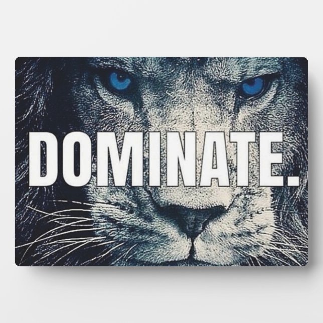 Plaque Photo Dominer - Motivation Lion (Devant)