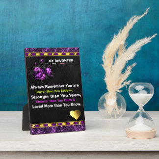 Plaque Photo Don à ma fille enceinte. Tablette