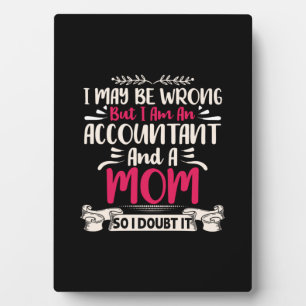Plaque Photo Don comptable Accoutant Et Maman