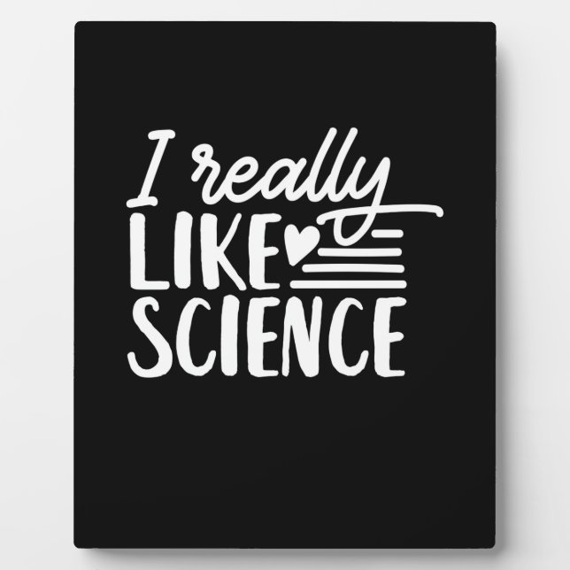 Plaque Photo Don de scientifique | J'Aime Vraiment La Science (Devant)