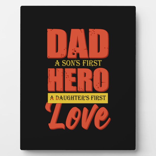 Plaque Photo Don Père | Papa Héros Love (Devant)