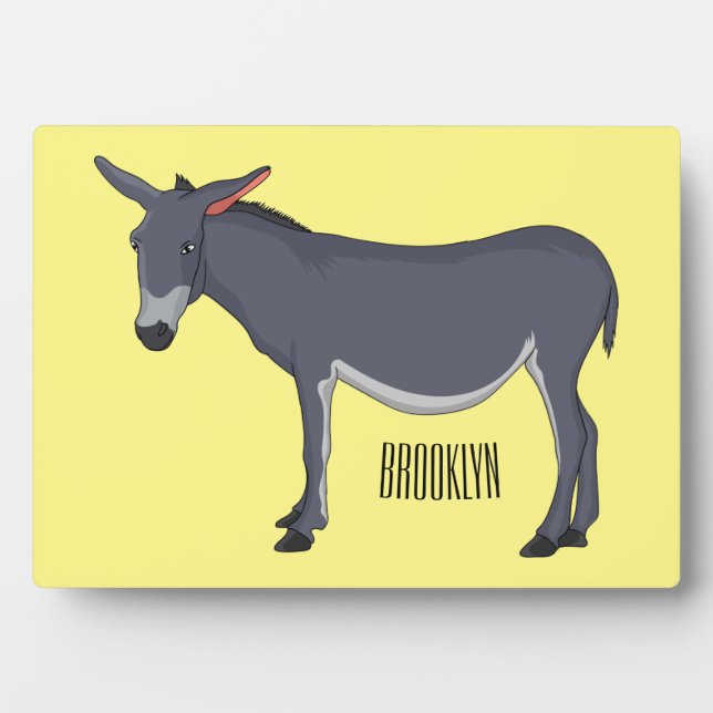 Plaque Photo Donkey cartoon (Devant)